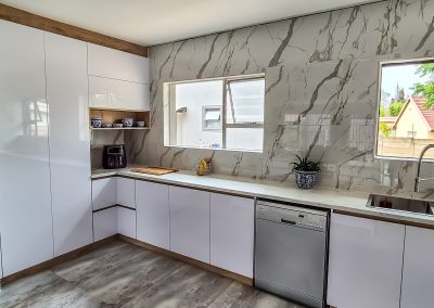 Premium kitchen cabinets in open living layout